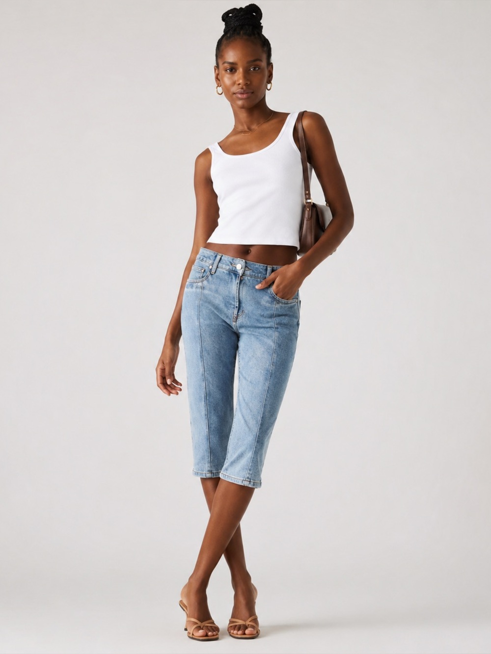 NWT Steve Madden Light Blue Capri Jeans